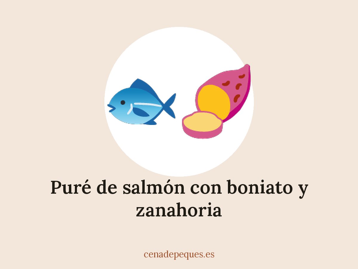 Puré de salmón con boniato y zanahoria